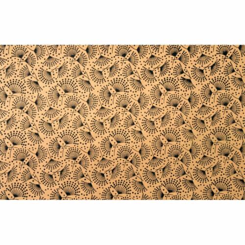 Papier Fantaisie 100% Coton - JAPONICA Or/Noir