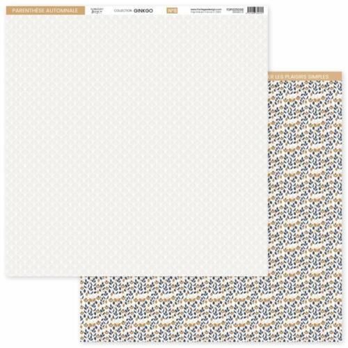 Florilèges Design - GINKGO - Papier n°8 Parenthèse Automnale