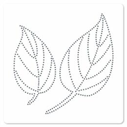 Pochoir Broderie - GINKGO - Feuilles Simples -  Florilèges Design