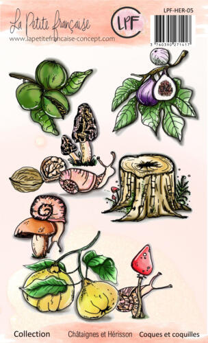 Tampon Clear La Petite Française - COQUES ET COQUILLES - Collection CHATAIGNES ET HERISSON