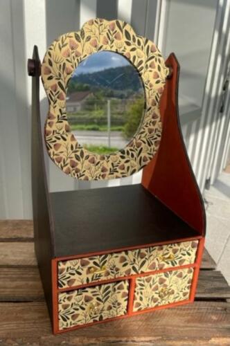 Kit Cartonnage : MINI COMMODE AVEC SON MIROIR