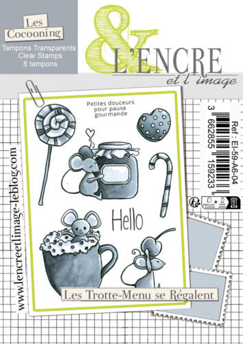 Tampon Clear - LES TROTTE MENU SE REGALENT - Collection Les Cocoonings - L'Encre & l'Image