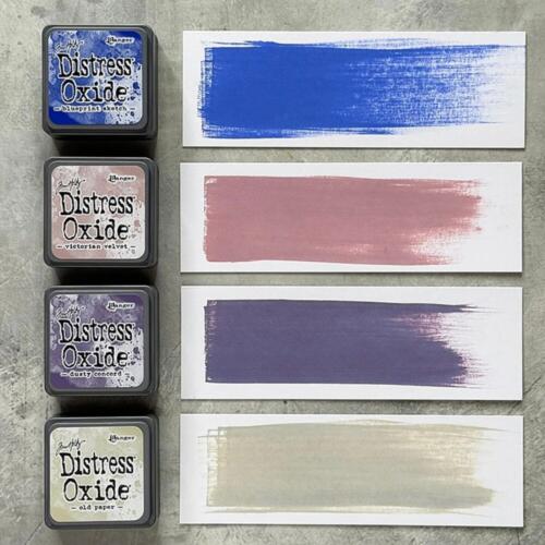 Encre Distress Oxide - ASSORTIMENT de 4 Mini Pads N°11 - Ranger Ink by Tim Holtz