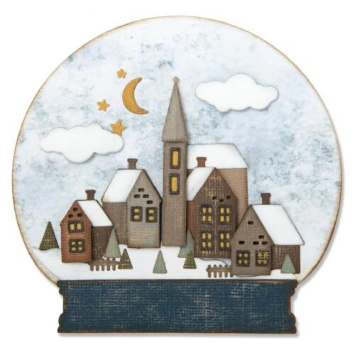 Dies SIZZIX - SNOWGLOBE #2 - BOULE DE NEIGE 2 - Matrice de découpe Tim Holtz
