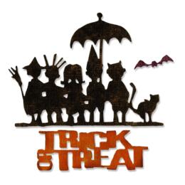 Dies SIZZIX HALLOWEEN - DES BONBONS OU UN SORT - TRICK OR TREAT - Matrice de découpe Tim Holtz