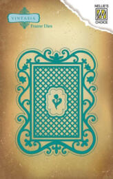 Dies Nellie's - Vintasia Rectangle With Grid D012