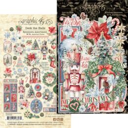 EPHEMERA ASSORTMENT - Ephemera DECK THE HALLS Collection - Graphic 45