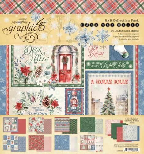 Graphic 45 - DECK THE HALLS - Collection Pack 8x8