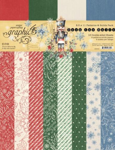 Graphic 45 - DECK THE HALLS -  Patterns & Solids  A4 8.5x11