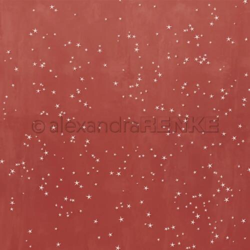 Alexandra Renke - Papier Uni Scrap ROUGE BORDEAUX n°3932