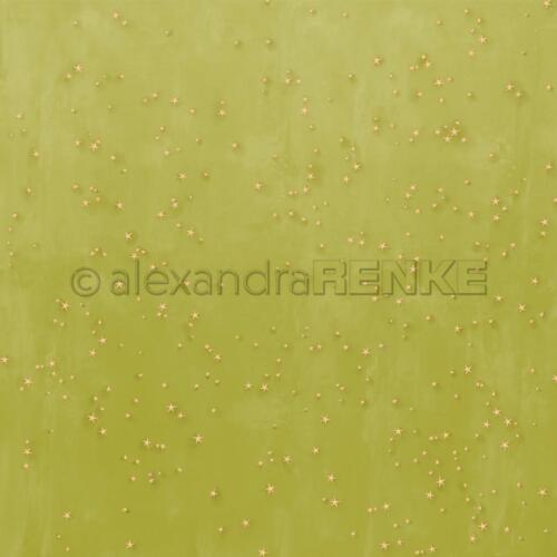 Alexandra Renke - Papier Uni Scrap VERT CHARTREUSE n°3931
