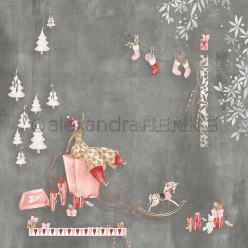 Alexandra Renke - Papier Uni Scrap Thème de Noël n°3892