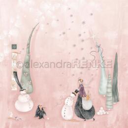 Alexandra Renke - Papier Uni Scrap Thème de Noël n°3884