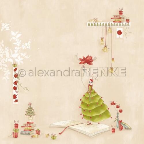 Alexandra Renke - Papier Uni Scrap Thème de Noël n°3885