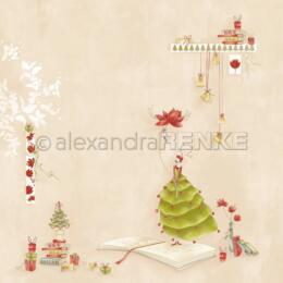 Alexandra Renke - Papier Uni Scrap Thème de Noël n°3885