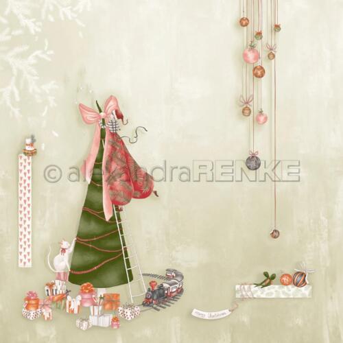 Alexandra Renke - Papier Uni Scrap Thème de Noël n°3889