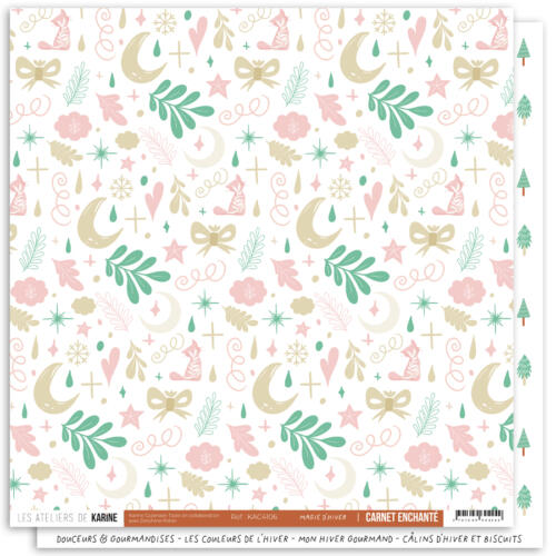 Les Ateliers de Karine - CARNET ENCHANTE - Papier n°6 Magie d'Hiver