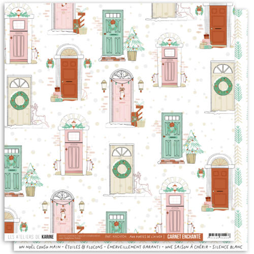 Les Ateliers de Karine - CARNET ENCHANTE - Papier n°4 Aux Portes de l'Hiver