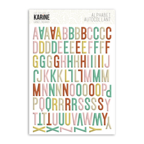 Stickers Alphabet - CARNET ENCHANTE - MULTICOULEURS - Ateliers de Karine
