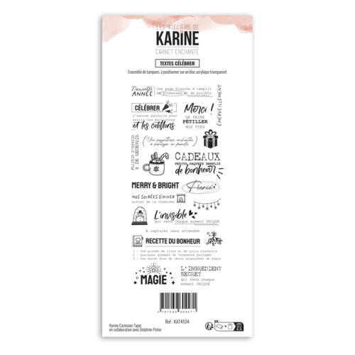 Tampons Clear - CARNET ENCHANTE - TEXTES CELEBRER - Les Ateliers de Karine