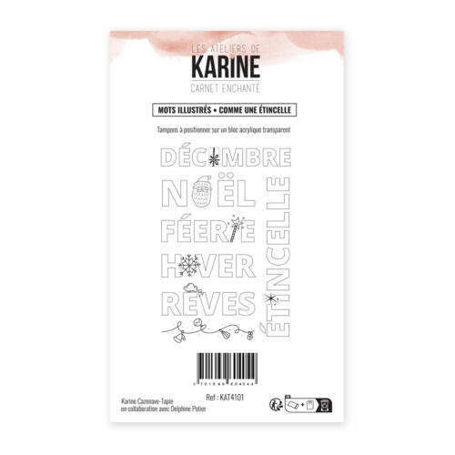 Tampons Clear - CARNET ENCHANTE - MOTS ILLUSTRES COMME UNE ETINCELLE - Les Ateliers de Karine