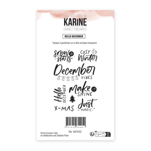 Tampons Clear - CARNET ENCHANTE - HELLO DECEMBER - Les Ateliers de Karine