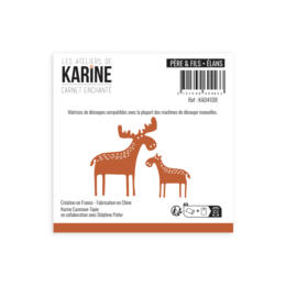 Dies Découpe Les Ateliers de Karine - Matrice de découpe PERE & FILS ELANS - Collection CARNET ENCHANTE