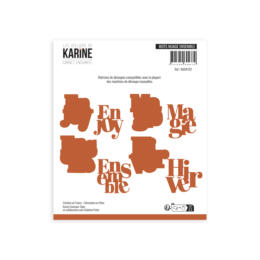 Dies Découpe Les Ateliers de Karine - Matrice de découpe MOTS NUAGE ENSEMBLE - Collection CARNET ENCHANTE