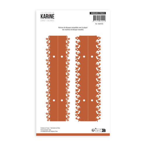 Dies Découpe Les Ateliers de Karine - Matrice de découpe BORDURES ETOILES - Collection CARNET ENCHANTE
