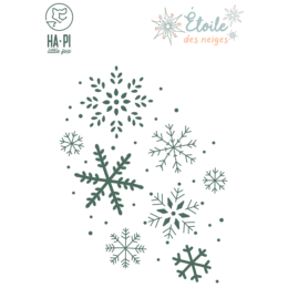 Dies Découpe - FOND FLOCONS - Collection ETOILE DES NEIGES - Ha.Pi Little Fox