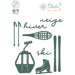 Dies Découpe - SPORTS D'HIVER - Collection ETOILE DES NEIGES - Ha.Pi Little Fox