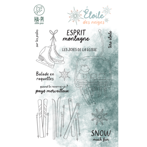 Tampon Clear de Noël - ESPRIT MONTAGNE - Collection Etoile des Neiges - Hapi Little Fox