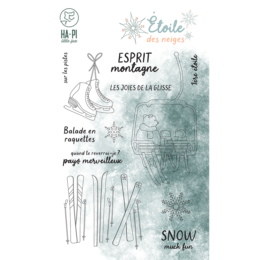 Tampon Clear de Noël - ESPRIT MONTAGNE - Collection Etoile des Neiges - Hapi Little Fox
