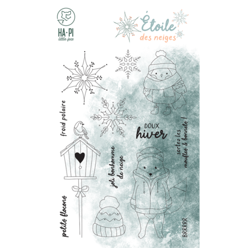 Tampon Clear de Noël - COPAINS D'HIVER - Collection Etoile des Neiges - Hapi Little Fox