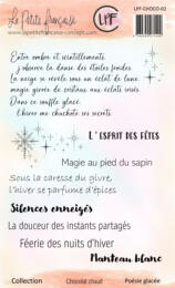 Tampon Clear La Petite Française - POESIE GLACEE - Collection CHOCOLAT CHAUD