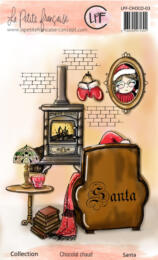 Tampon Clear La Petite Française - SANTA - Collection CHOCOLAT CHAUD