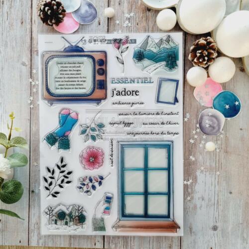 Tampon CLEAR A4 - ESPRIT HYGGE - Collection ALTITUDE  - Chou Flowers