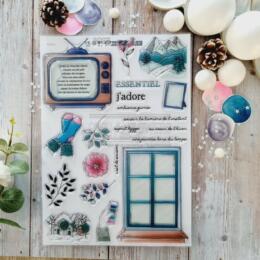 Tampon CLEAR A4 - ESPRIT HYGGE - Collection ALTITUDE  - Chou Flowers