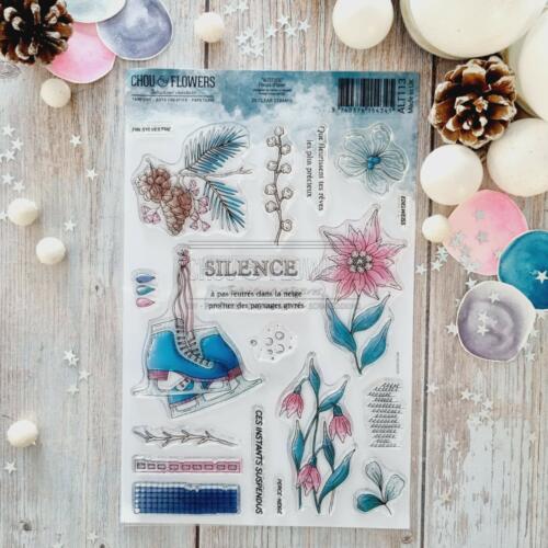 Tampon CLEAR - FLEURS D'HIVER - Collection ALTITUDE  - Chou Flowers