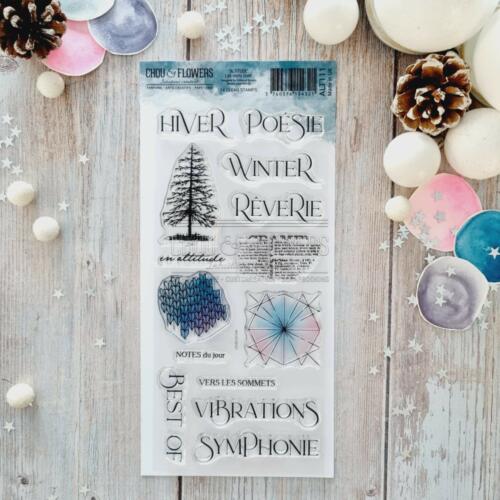 Tampon CLEAR - LES MOTS HIVER - Collection ALTITUDE  - Chou Flowers