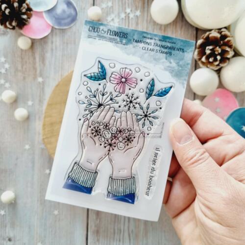 Tampon CLEAR - LES MAINS ENNEIGEES - Collection ALTITUDE  - Chou Flowers