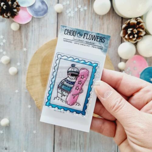 Tampon CLEAR - TIMBRE SNOWBOARD - Collection ALTITUDE  - Chou Flowers