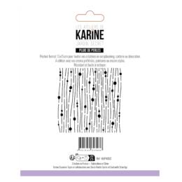 Pochoir - JARDIN SECRET - PLUIE DE PERLES -  Les Ateliers de Karine