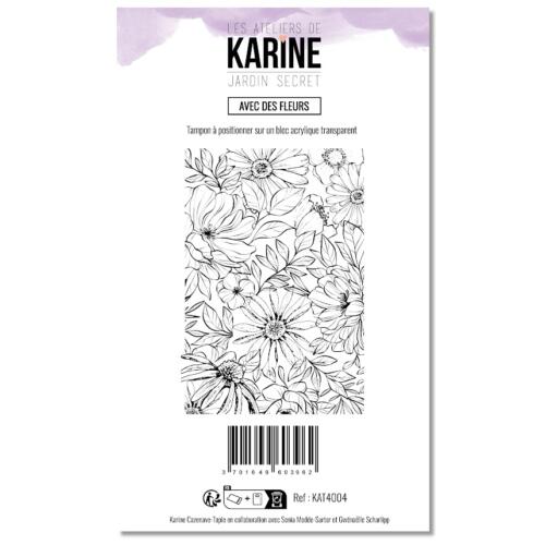 Tampons Clear - JARDIN SECRET - AVEC DES FLEURS - Les Ateliers de Karine