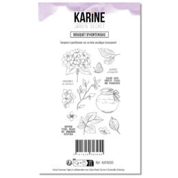 Tampons Clear - JARDIN SECRET - BOUQUET D'HORTENSIAS - Les Ateliers de Karine