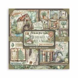 STAMPERIA - Collection HERBARIUM SILVAE - Maxi Paper Pad 30x30cm (Recto uniquement)
