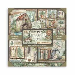 STAMPERIA - Collection HERBARIUM SILVAE  - Maxi Paper Pad 20.3x20.3cm (Recto uniquement)