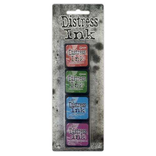 Encre Distress Ink - ASSORTIMENT de 4 Mini Pads N°2 - Ranger Ink by Tim Holtz