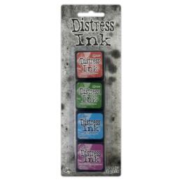 Encre Distress Ink - ASSORTIMENT de 4 Mini Pads N°2 - Ranger Ink by Tim Holtz