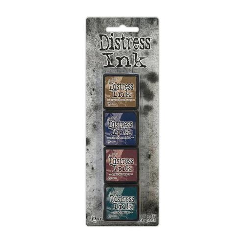Encre Distress Ink - ASSORTIMENT de 4 Mini Pads N°12 - Ranger Ink by Tim Holtz